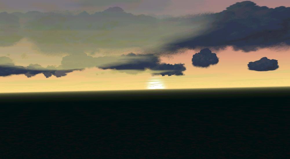 this is a picture of the ocean sunset i took over the pacific ocean, and yes, it is fs2000!! - Photo 287