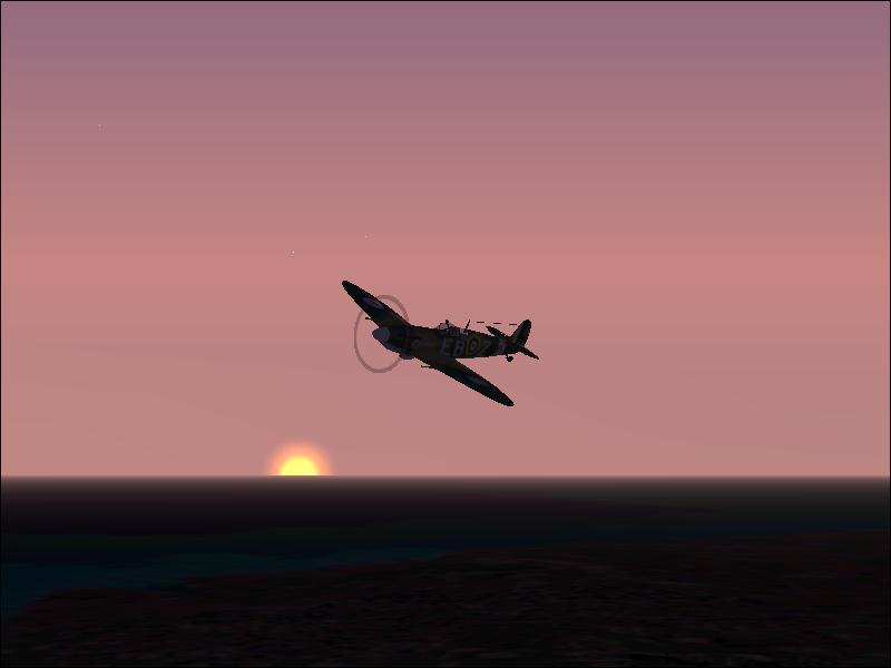 A spitfire returing home at sunset - Photo 4386