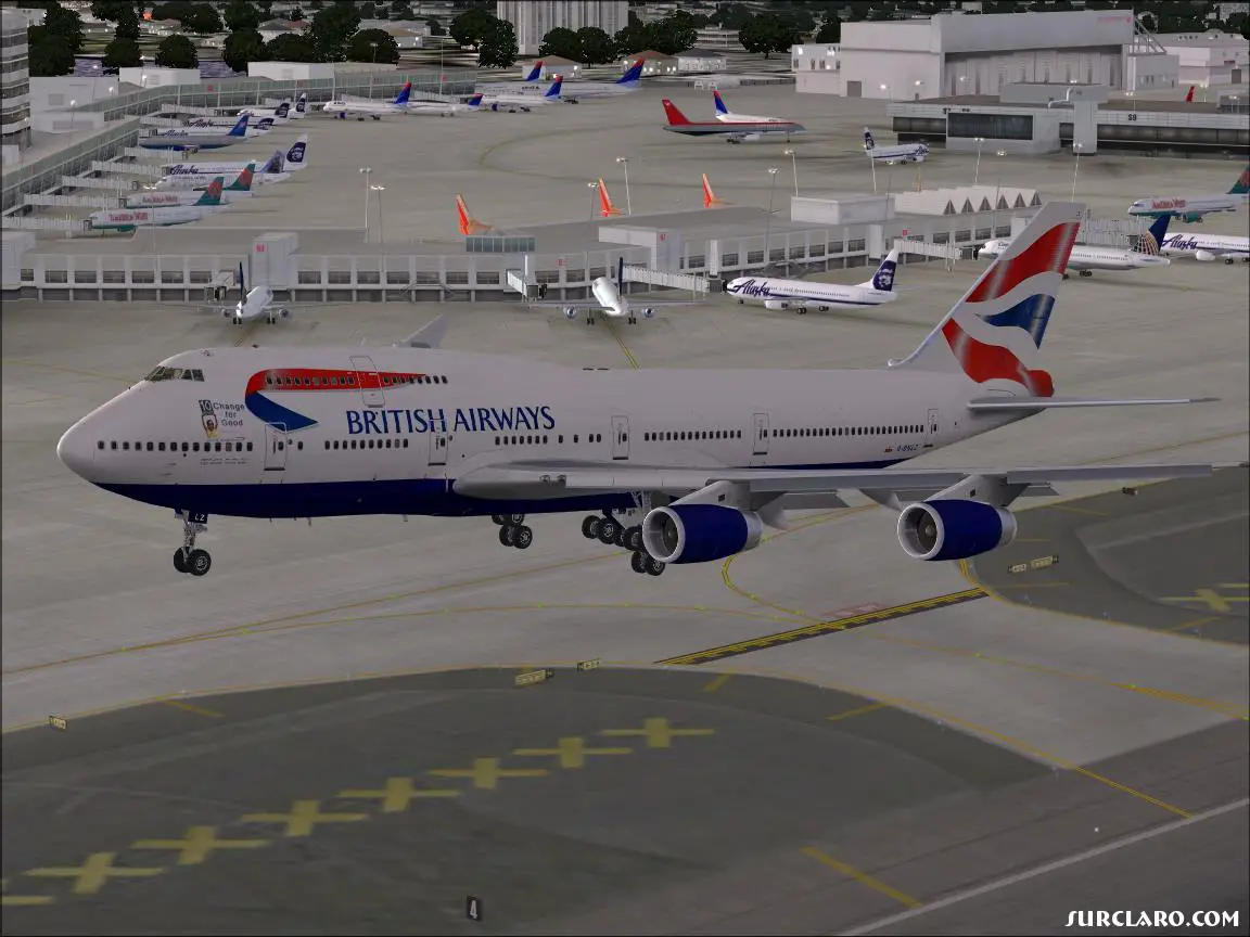 PMDG 747-400 British Airways 'Change for Good' at Seattle Int. - Photo 10376