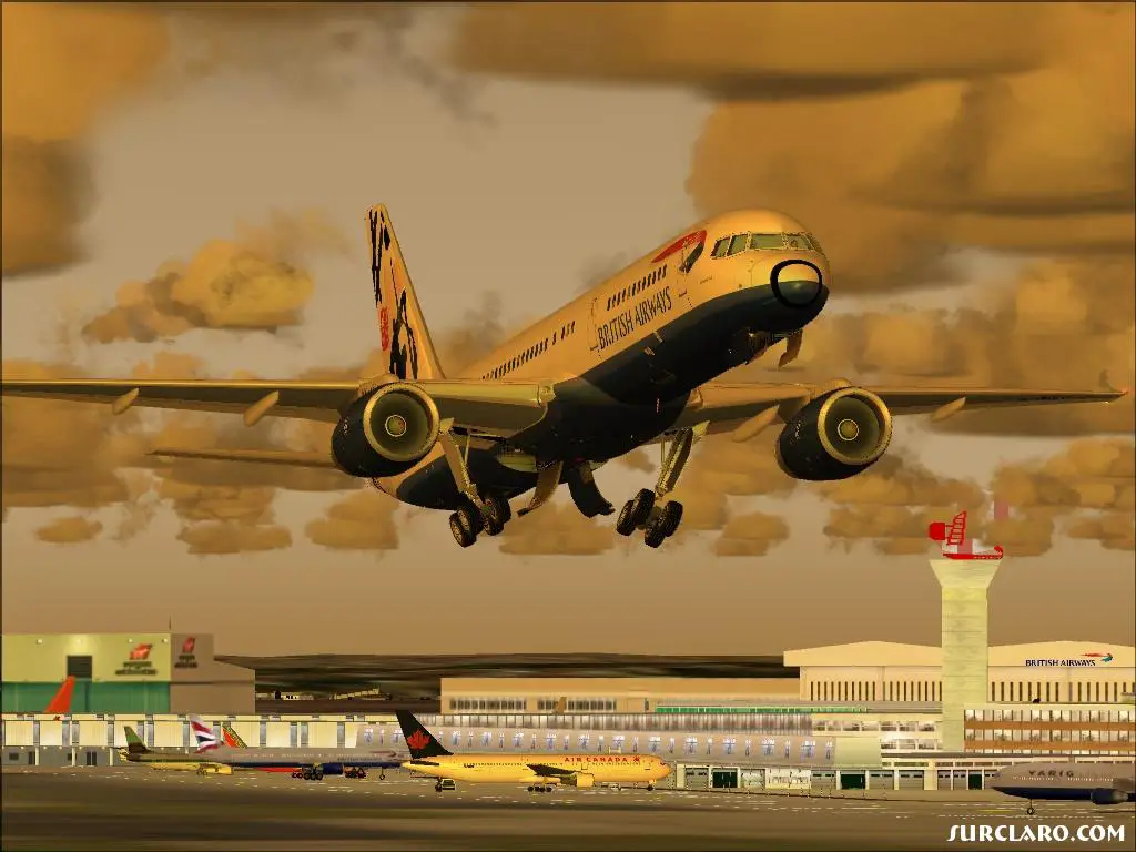 BA 757 Departing Heathrow runway 27R. - Photo 10822