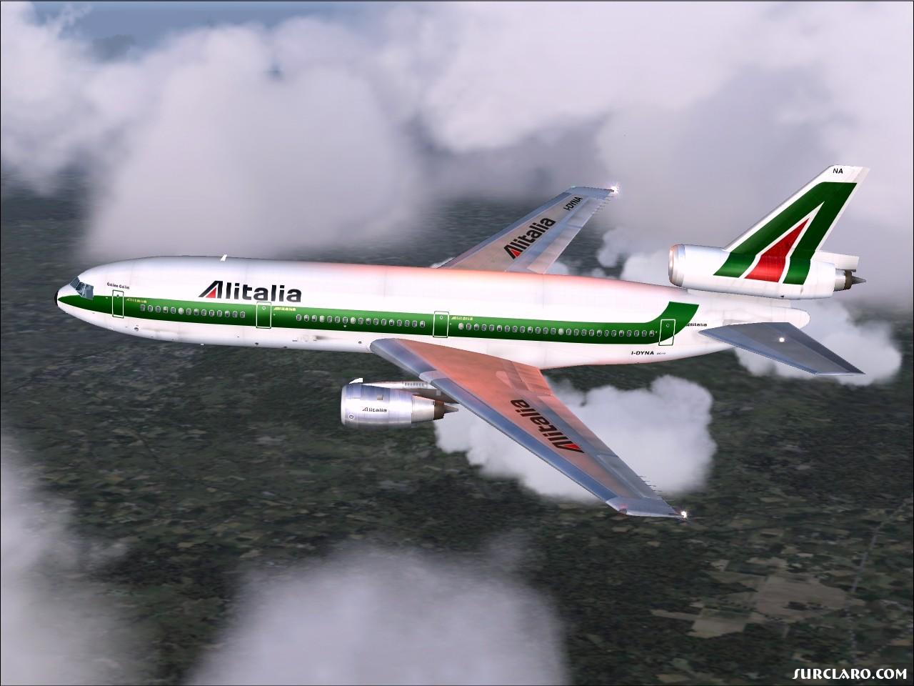 Still playing with my DC-10's.....lol  This is the Alitalia livery on the DC-10-30ER named Galileo Galilei over Italy..... - Photo 7891