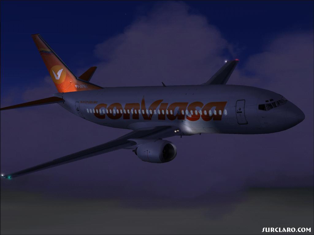 Conviasa 737 final turn before starting aproach into Del Caribe Intl. - Photo 6270