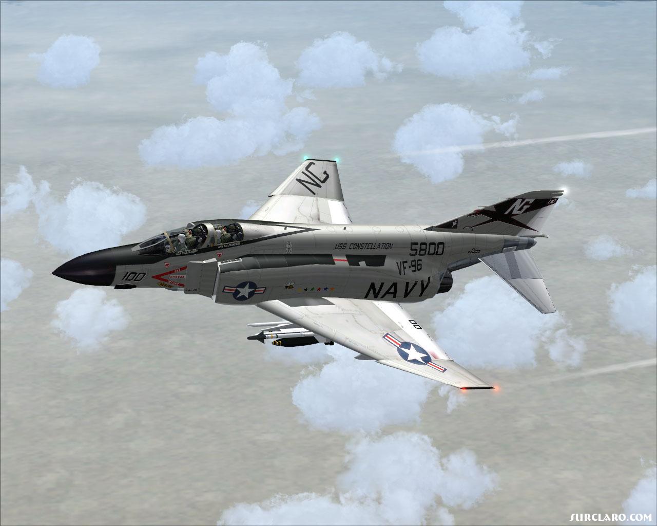 F-4 Phantom VF-96 in flight. - Photo 7875