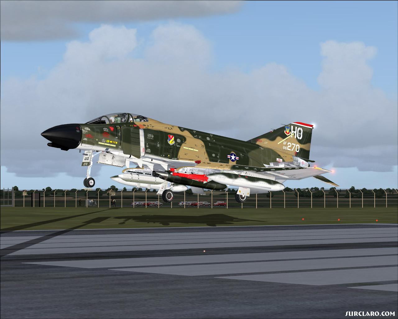 F-4 Phantom landing at USAFE Air Base. - Photo 15317