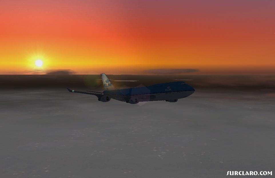 What a Sunset!!! Shortly after T/o from SAZR in Argentina heading towards Amsterdam (EHAM) a 6500nm approx flight in the lush KLM City Of Lima 747-400 - Photo 5824