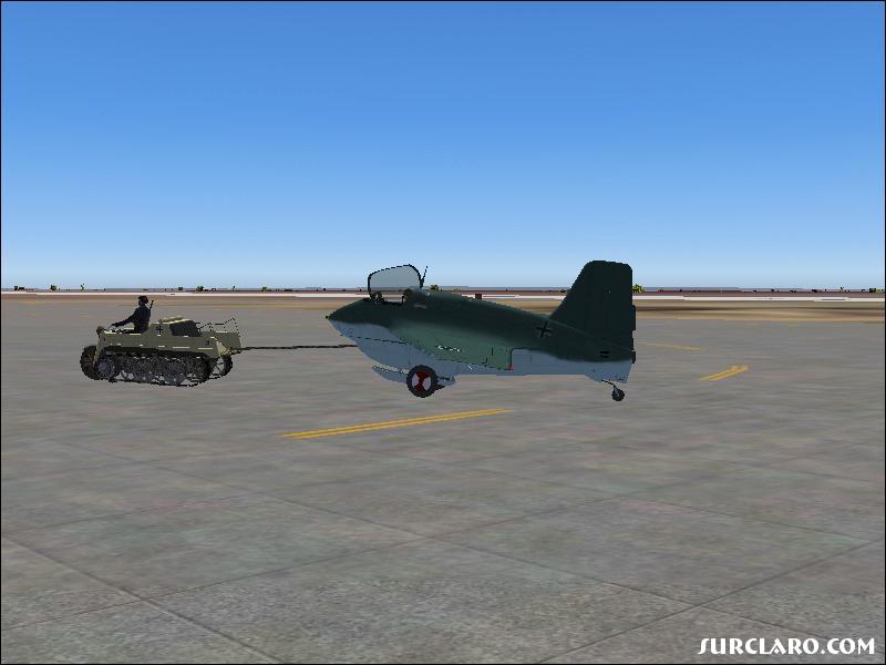 ME 163 being towed out to the runway. - Photo 15851