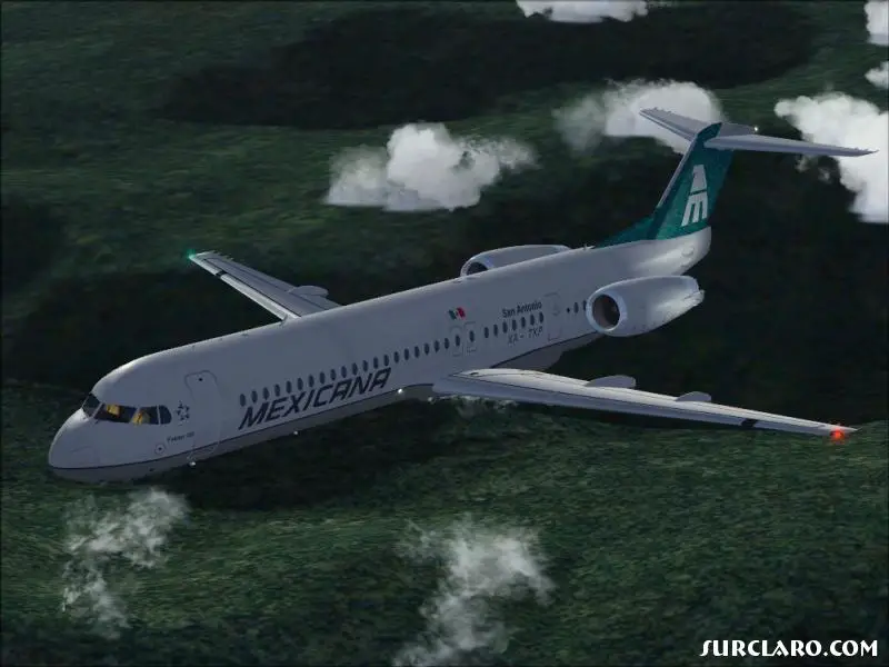 The New Fokker Project 100 Version 2 was just released.  I took the Mexicana livery on it's regular route from Guadalajara to Mexico City.  Great ride, excellent scenery.  Saludos! - Photo 5832