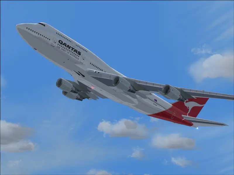 747 Qantas in flight to Australia - Photo 4065