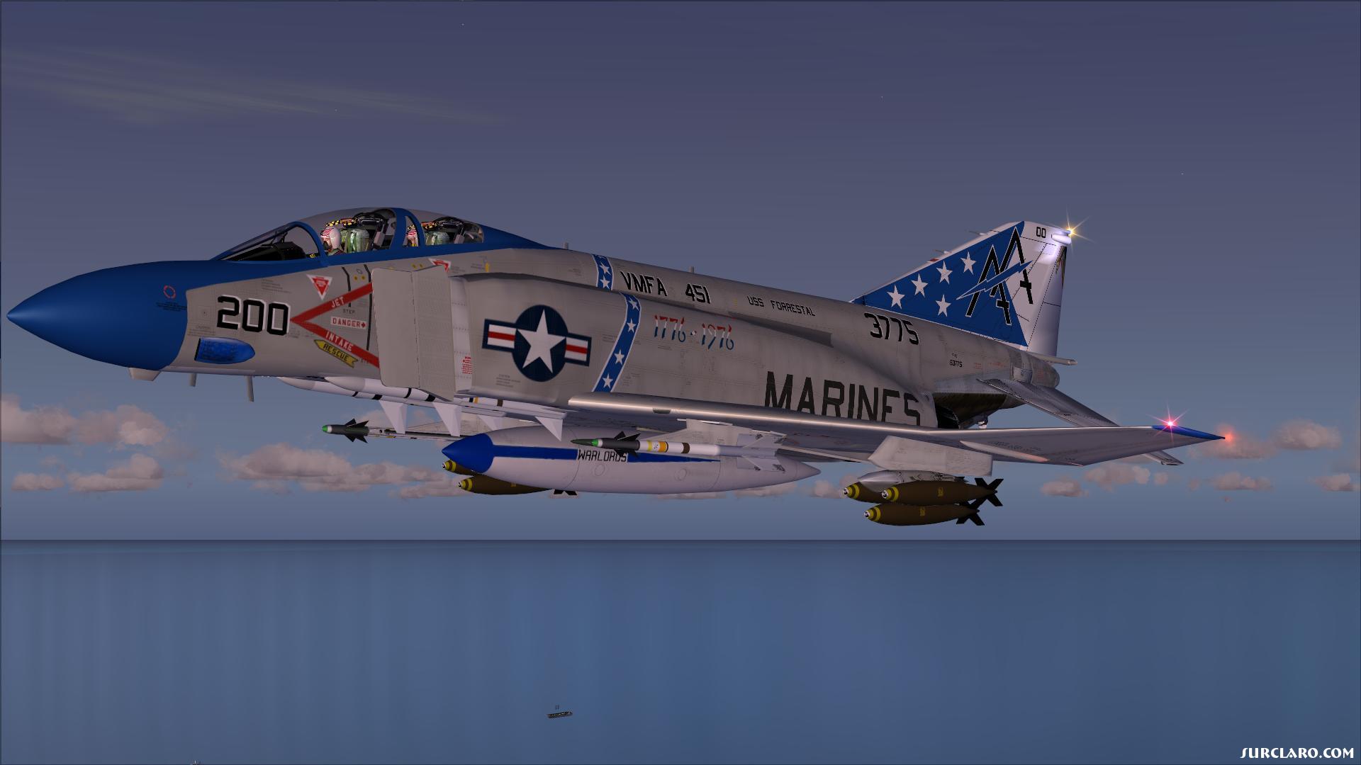 Done with painting the second of three F4 Phantom II's.  This is the VMFA 451 WARLORDS paint. - Photo 18720