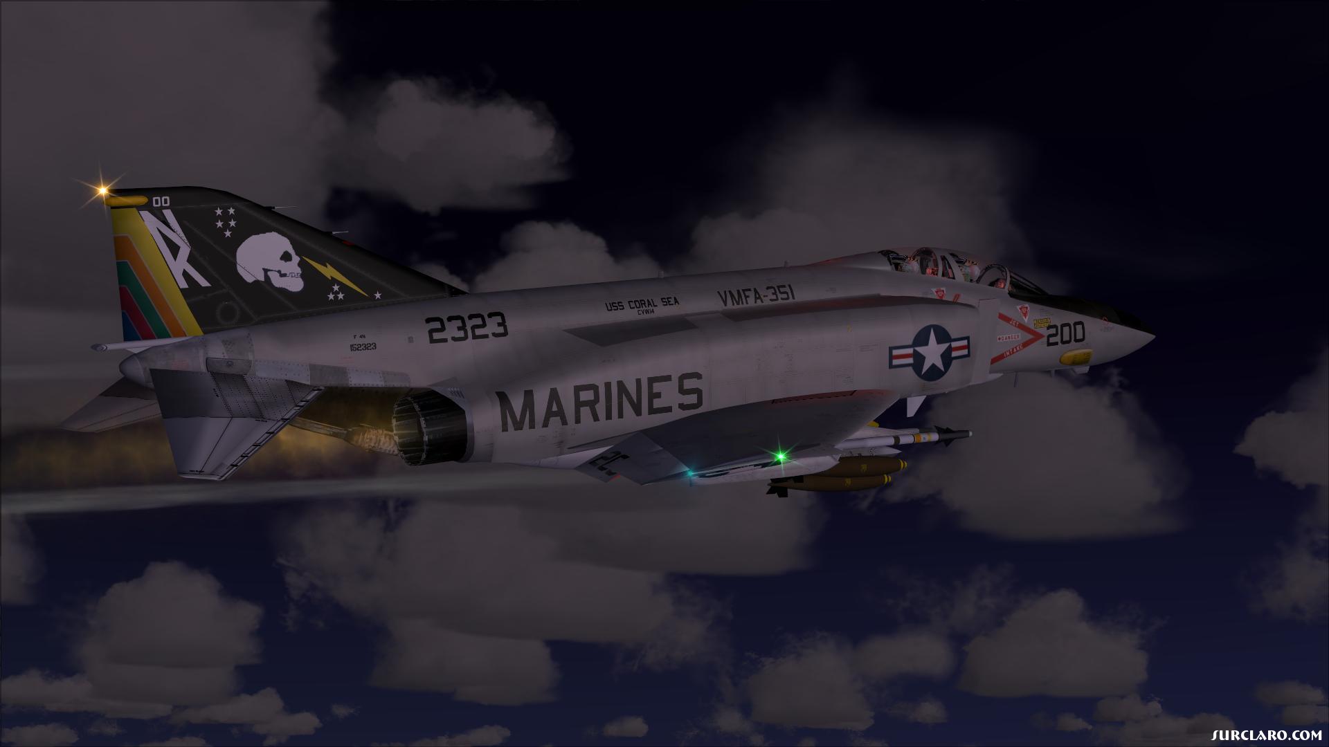 VMFA 531 Grey Ghosts CAG F4 Phantom II.  The first of 3 repaints that I'm doing as a package.  Also included will be new air files and Afterburners.   - Photo 18715