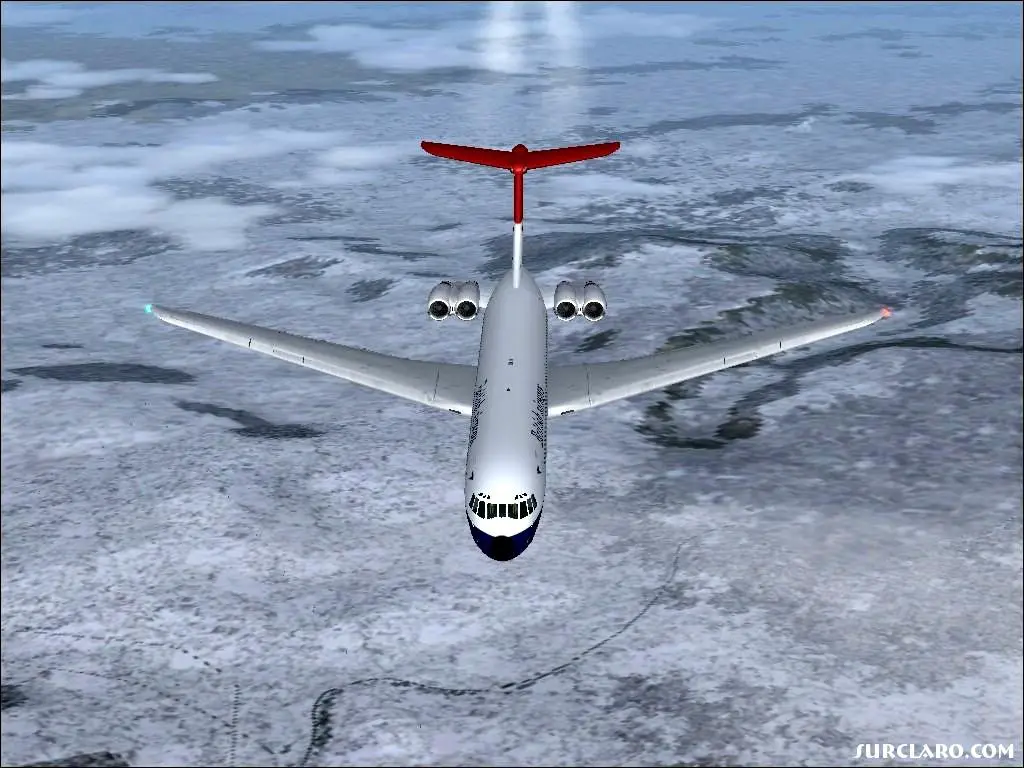 VC-10 over snow covered France....... - Photo 6463