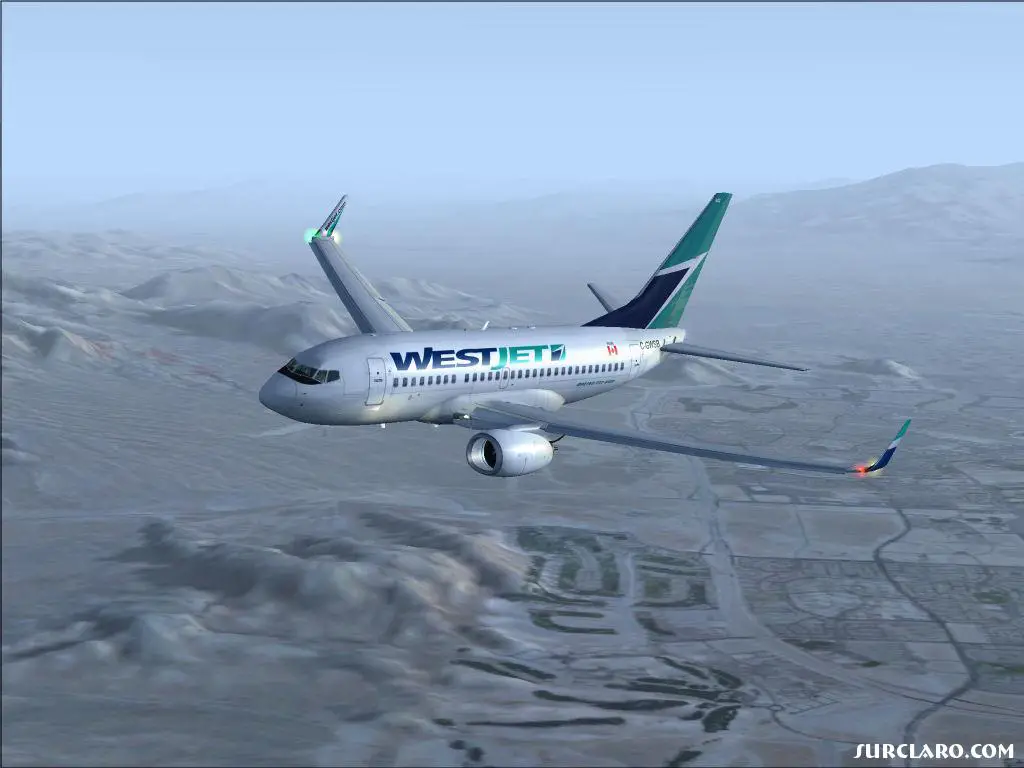 West Jet 738 leaving the Las Vegas area - Photo 15886