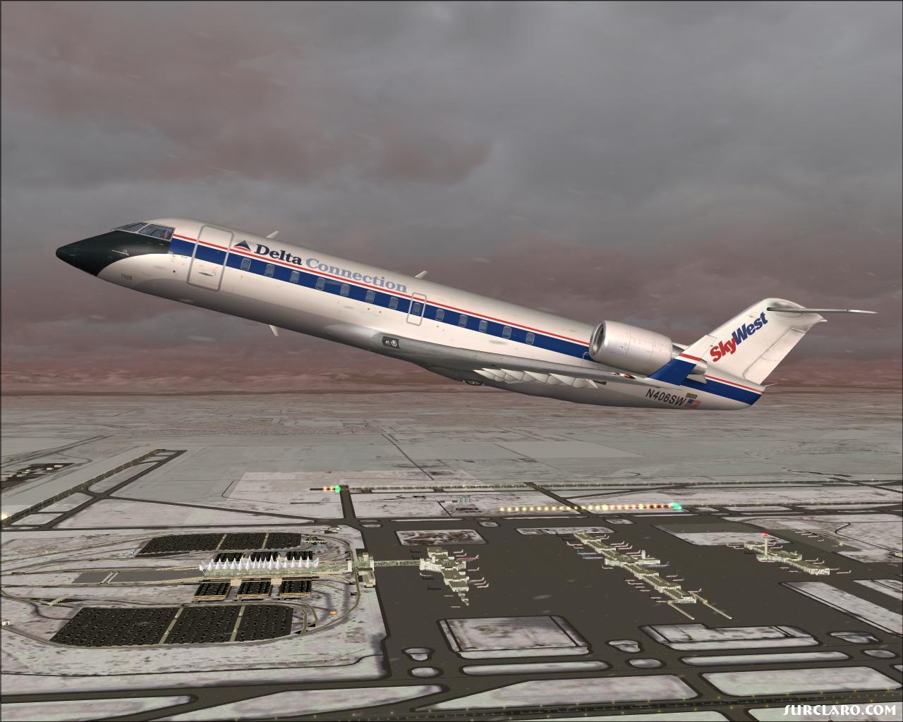 A huge winter storm moving into Denver, luckily I got out of there before it got too bad. Testing my new duel 7900 GS's well I guess just one 7900 GS since Flight Simulator doesn't use SLI, the other one's just to look at I guess until I get some new games. - Photo 15721