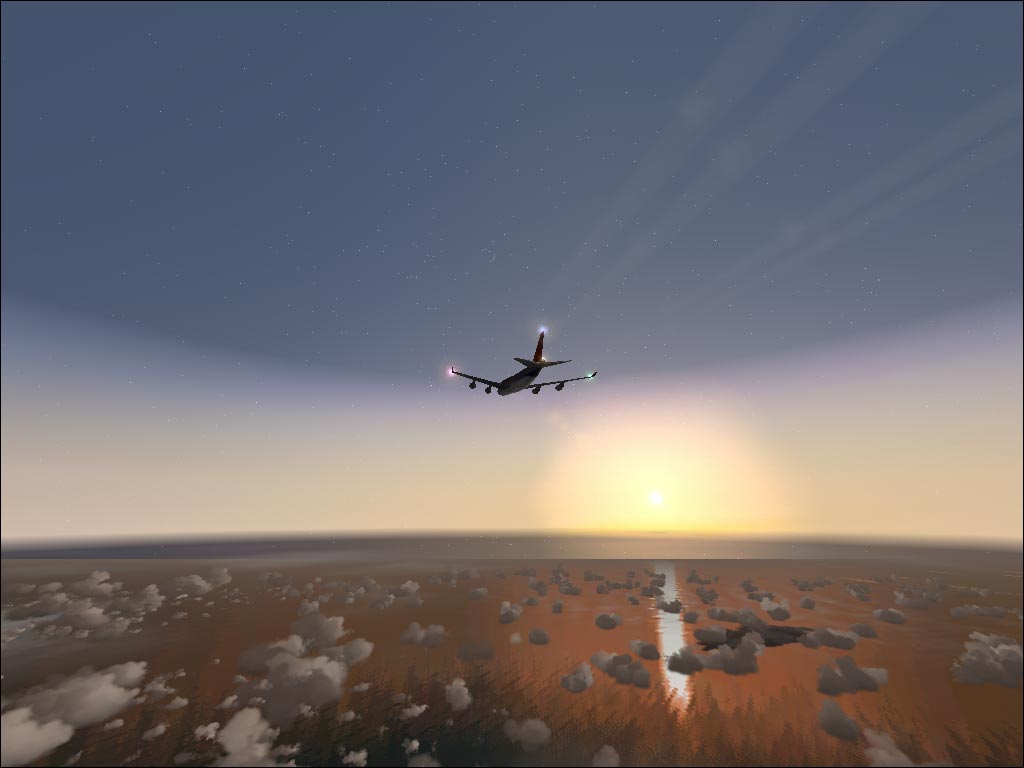 Another picture of the Sky with a Northwest flying at FL350. - Photo 4177