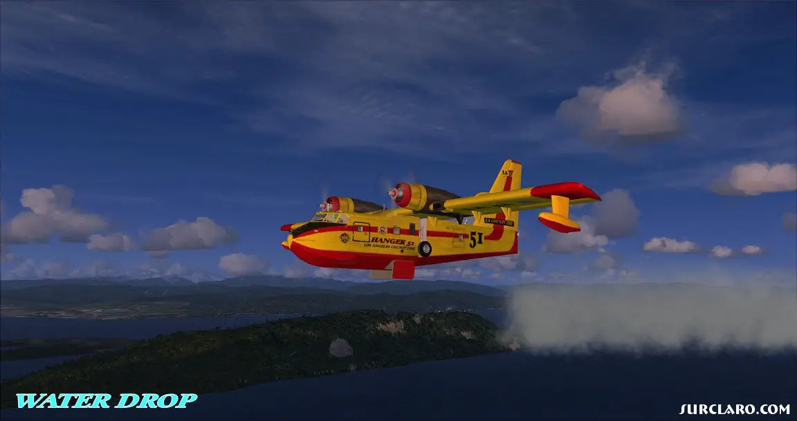 Canadair CL215 Propliner / Firefighting Aircraft - FREEWARE ! Includes Virtual Cockpit & Cargo holding area too and water drop. - Photo 18684