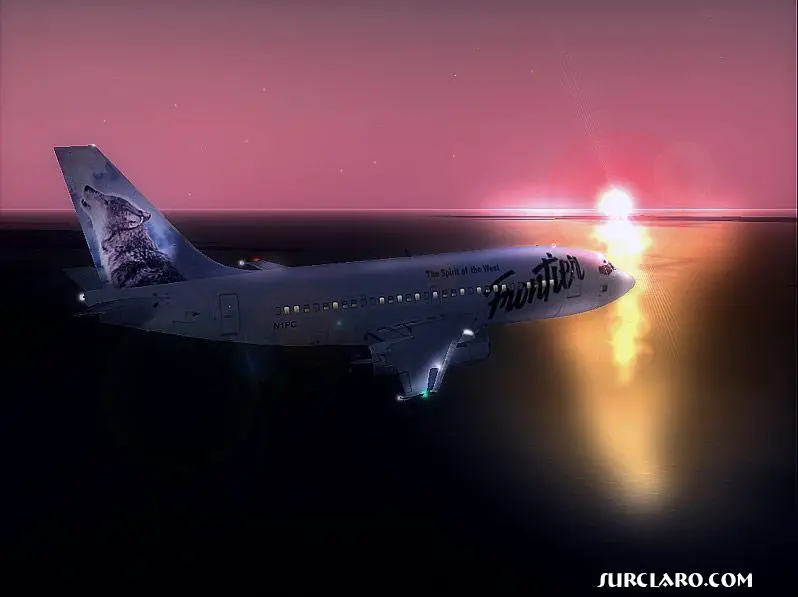 This pic was taken while I was flying with my B737-200 (Frontier Airlines Livery) over the Oberer Lake, somewhere near Thunder Bay. Played a bit around with the pic in PS, added Lens Flares and sun-reflections on the water - Photo 1840
