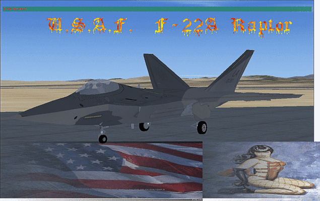 A raptor pic edit with luna pic added U.S falg and a pic of betty page cause it reminds me off WW2 pictures and a calender i got. - Photo 16858