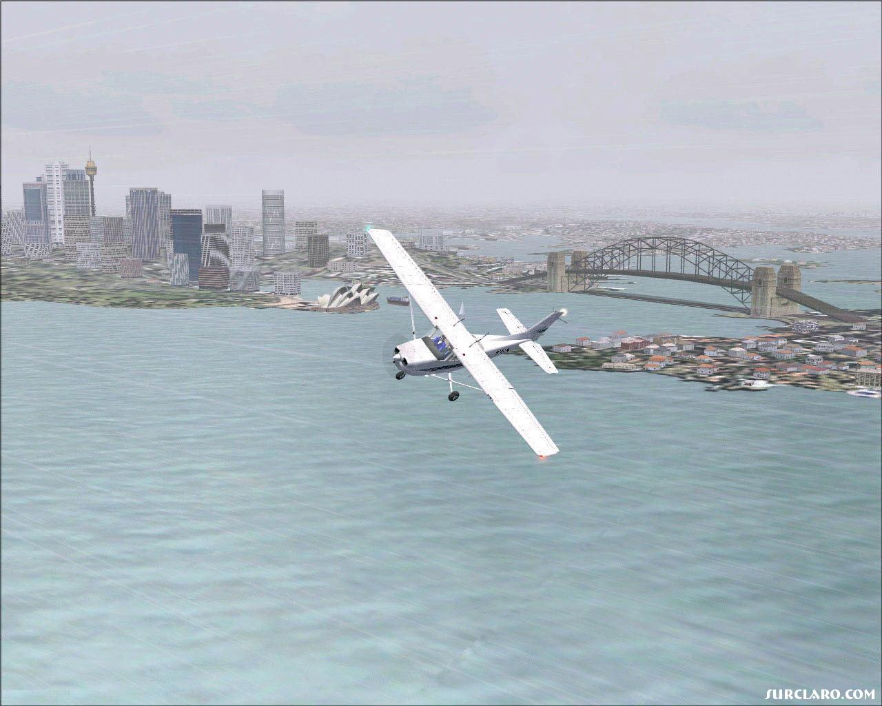 cessna 172 flying through sydney harbour - Photo 11313