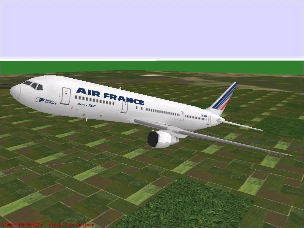 AF B767-300 flying over Paris - Photo 1239