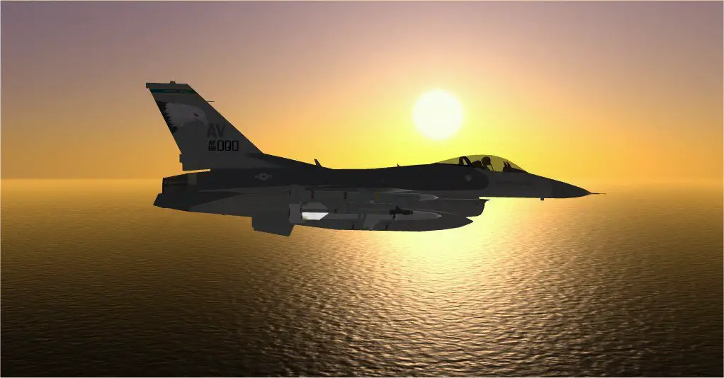 F16 heading off into the sunset! - Photo 1182