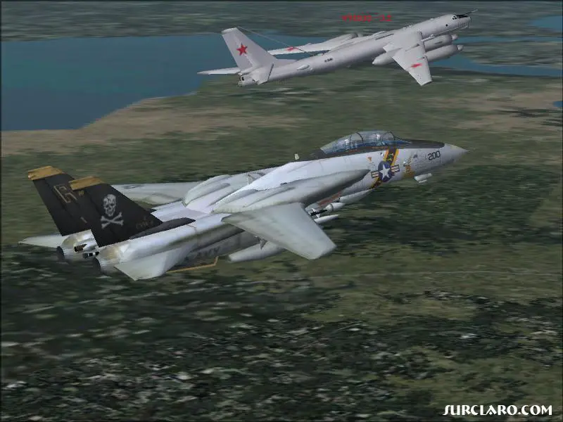 In A Bit of Cold War Nostalgia, a Navy F-14A from VF-84 intercepts a Russian Bear Bomber in The Airspace over Alaska - Photo 598