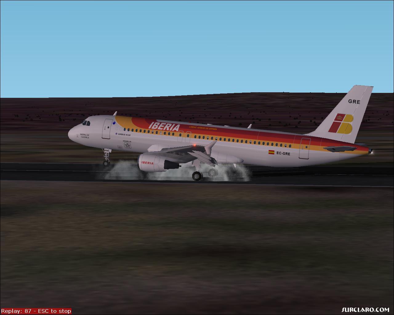 Iberias A320 lands in Zaragoza's Aiport in Spain. - Photo 606