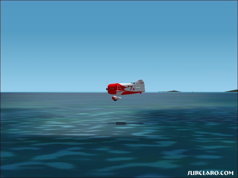 A Gee-Bee Racer skimming the surface of the carribean off of St. Thomas - Photo 2889