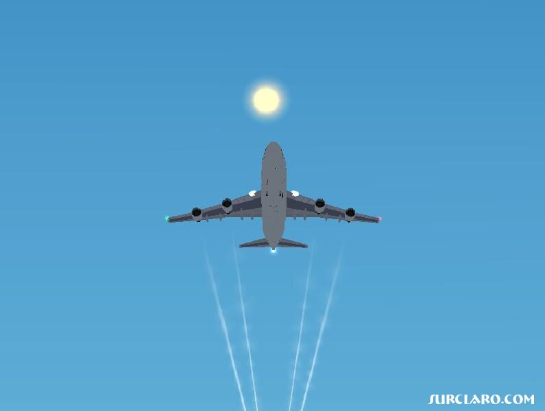 747  leaving golden Trails behind, at 34,000 feet - Photo 2991