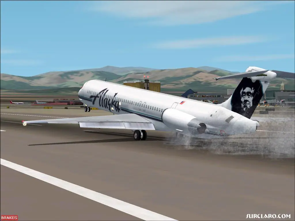 ALaska Airlines MD83 arriving in Las Vegas from Seattle - Photo 2957