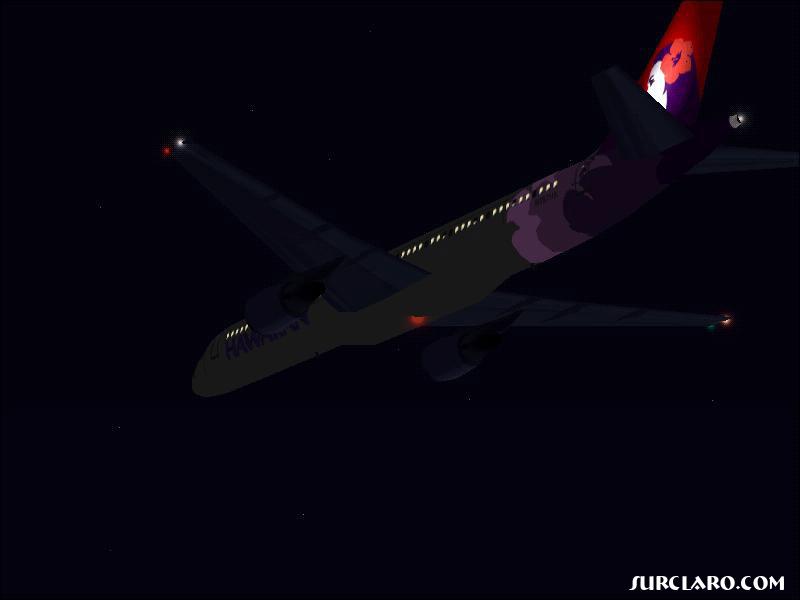 Flying the 757 Hawaiian Airlines at night.  - Photo 2734