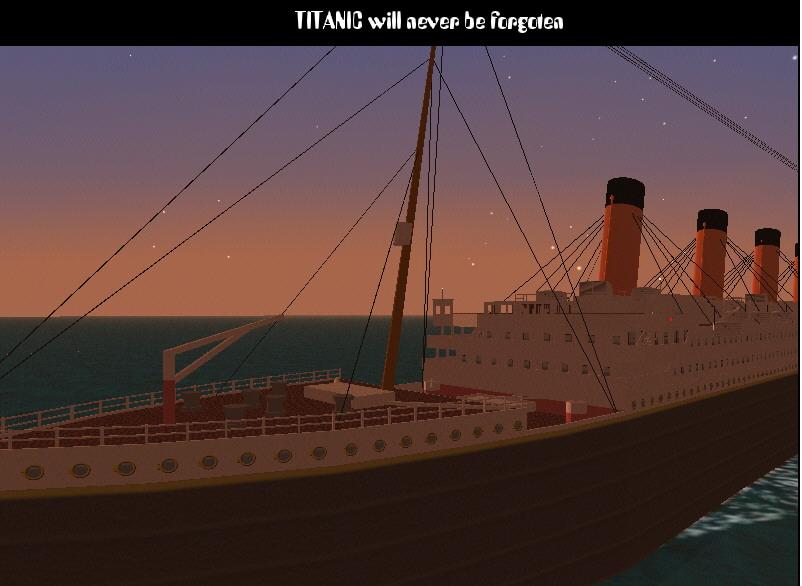 Titanic cruising thru the atlantic sea at sunset. Actually this ship is from another simulator so i dont know if the webmaster will let me to post it. - Photo 1659