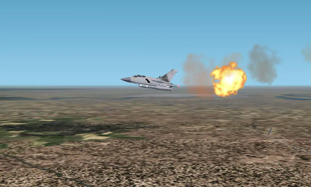 RAF Tornado closes misses Iraqi AA fire. - Photo 1686
