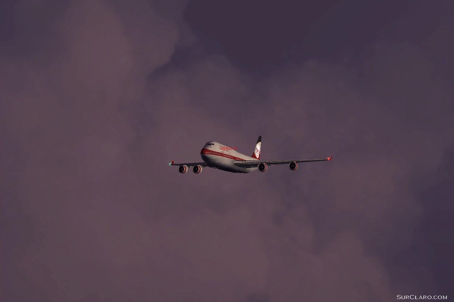 747 ready for departure from KSEA at dusk. Storms building! - Photo 3561