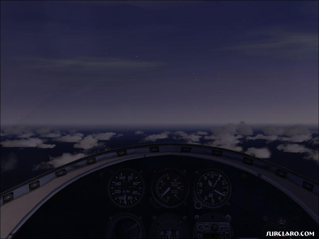 (FS2004) The sky is amazing in FS2004. I took this picture in the cockpit of the glider at FL10,000. - Photo 3508